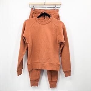 Girlfriend Collective Set 50/50 Relaxed Fit Sweatshirt + Joggers Pants Chai 1